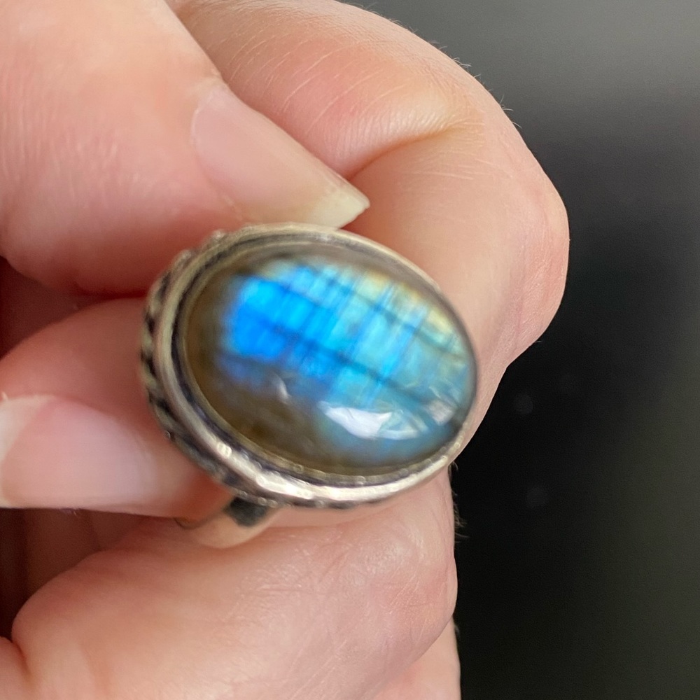 Labradorite sterling silver ring